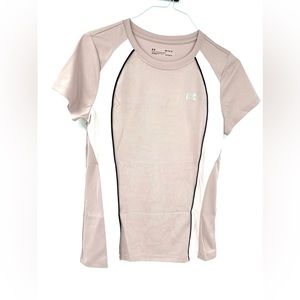 Blush Pink Floral Under Armour Workout Shirt Heat Gear